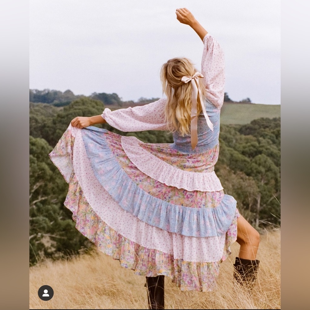NWT Spell Dolly Ra Ra Gown Meadowland Size Small